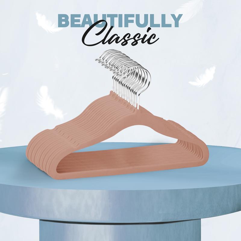 Utopia Home Velvet Hangers 50 & 100 Pack - Premium Non-Slip Clothes Hangers - Black, 360° Rotating Hook, Heavy Duty for Coats, Jackets & Dresses Hanging Sturdy