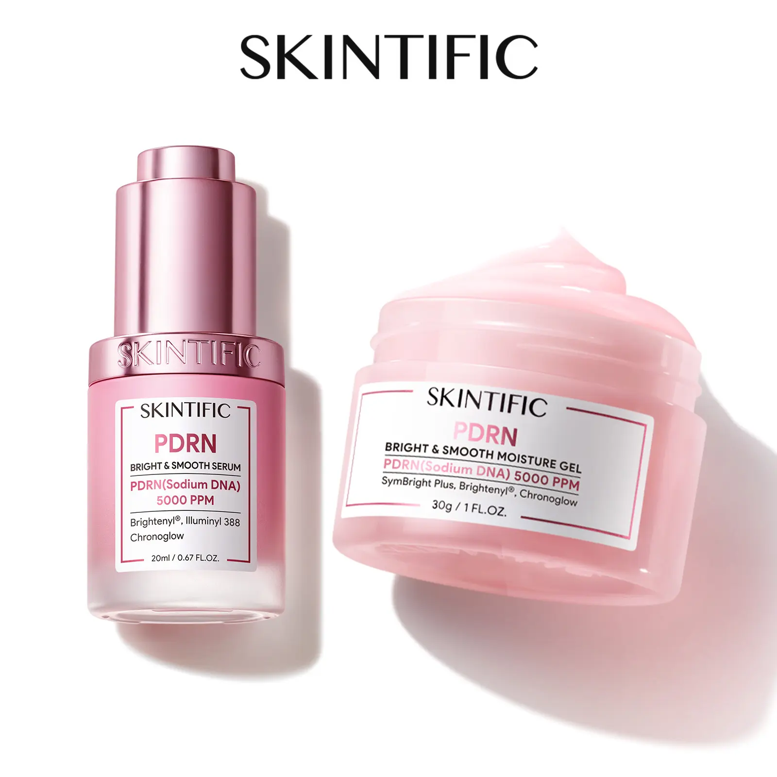 [New Launch] PDRN COMBO- SKINTIFIC PDRN Serum + PDRN Bright & Smooth Moisture Gel Instantly Hydrates & Plumps The Skin Coveted Glass Look