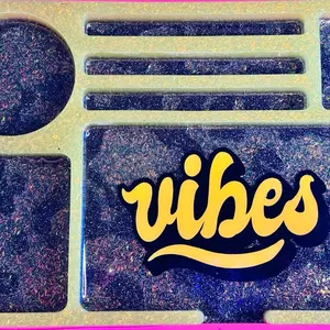 Customizable Serving Tray - Epoxy Resin, Glow in the Dark, Vinyl Names, Laminated Pictures, Compact & Convenient, Specialty Plate Design, High-Quality, Versatile Kitchenware