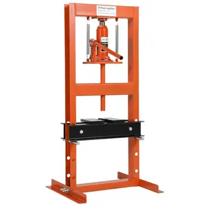 Garvee 6T Workshop Hydraulic Press with H Frame, Adjustable Hydraulic Press with Press Plates, Orange