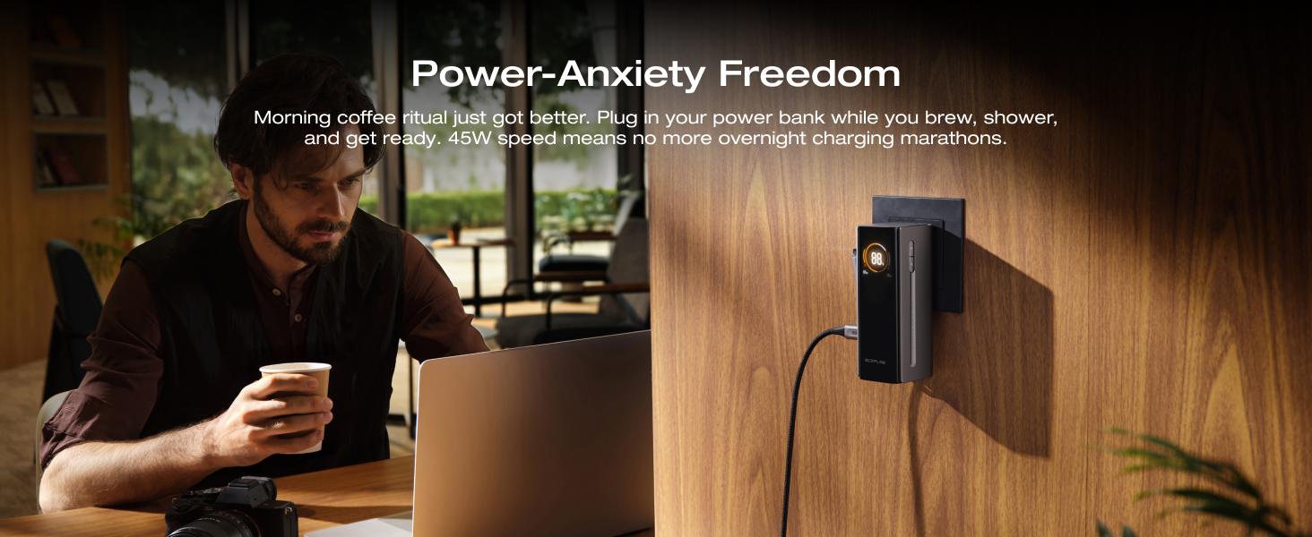 【Exclusive TikTok Gift】EcoFlow Rapid Pro 3-in-1 Power Bank, 10,000mAh Battery Pack with 67W Foldable AC Plug, Detachable USB-C Cable, 45W Fast Recharging, LCD Display, Compatible with Phones, Laptops, and More 【Exclusive TikTok Gift】EcoFlow Rapid Pro 3-in-1 Power Bank, 10,000mAh Battery Pack with 67W Foldable AC Plug, Detachable USB-C Cable, 45W Fast Recharging, LCD Display, Compatible with Phones, Laptops, and More