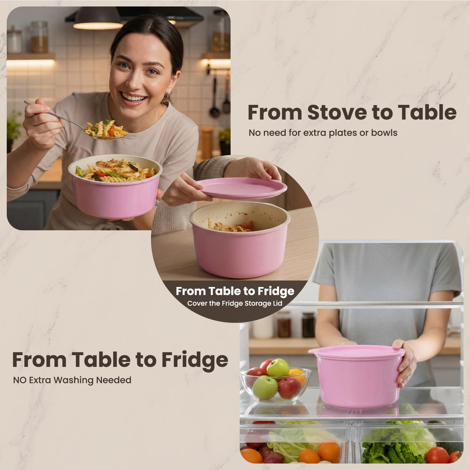 [Ceramic Pro]Kikcoin OOAK Non-Toxic Multifunctional Non-Stick 22pcs pots and pans set,complete Cookware Set with Lids Detachable Handle,PFASFree,RV cook,Healthy,milk pan,Outdoor Compatible Stackable,Nonstick Induction,Easy Care,Kitchen,Mother’s Day gift