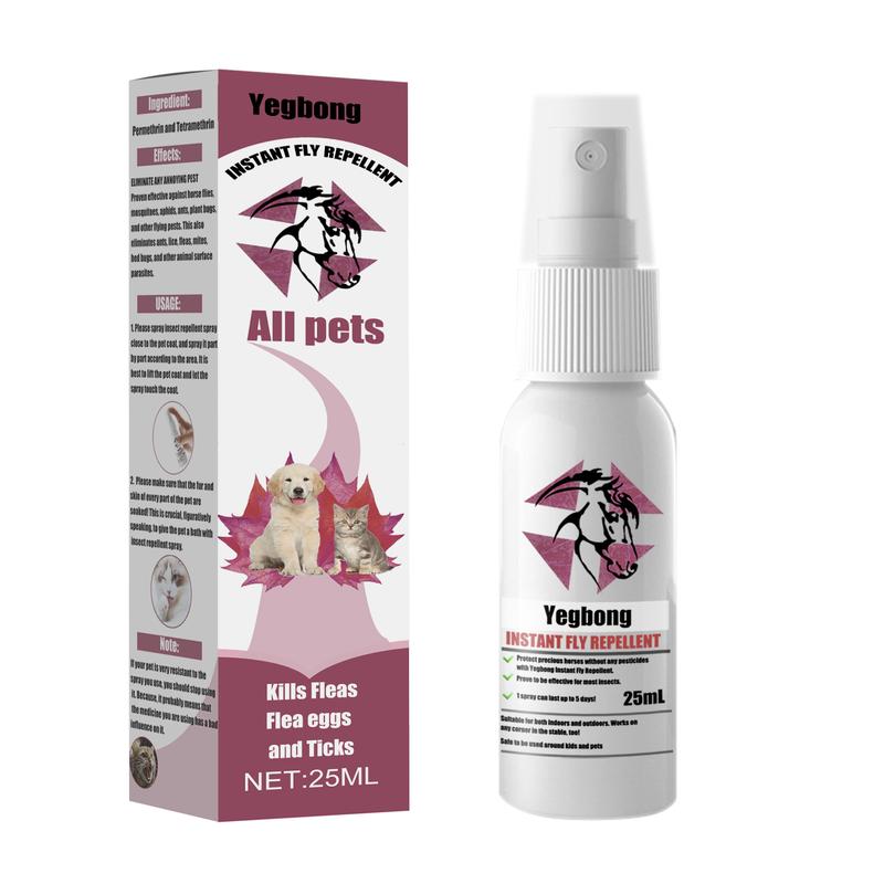 Pet deworming agent - Flea repellent for cats and dogs. External insecticide for cats and dogs to eliminate lice and ticks and relieve itching. Spray.