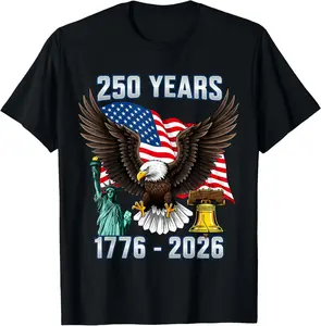 250 Years American 250th Anniversary US USA Flag 4th of July T-Shirt Celebrate 250 Years of American Pride with Iconic US Flag Design