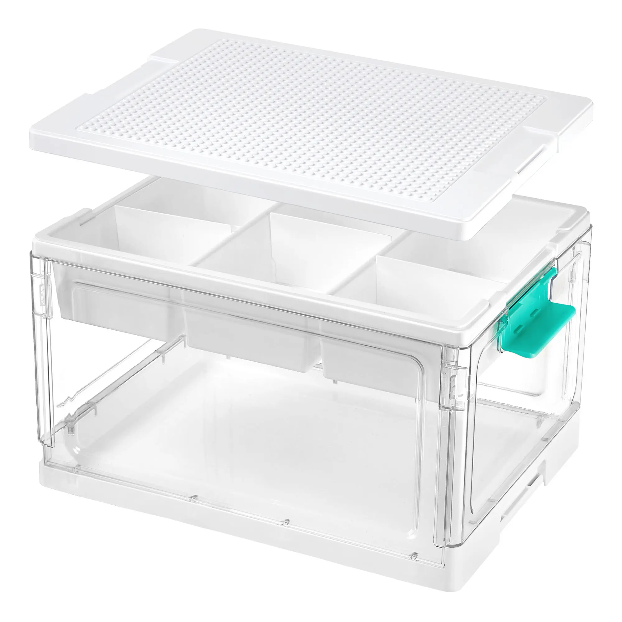 【Live Only】Vtopmart 2-4 Pack 24QT Plastic Storage Box for Arts Crafts Stationery Kids Building Blocks Sewing Kit & Small Tools, Adjustable Organizer Set,dorm room inspo,college dorm essentials,dorm haul