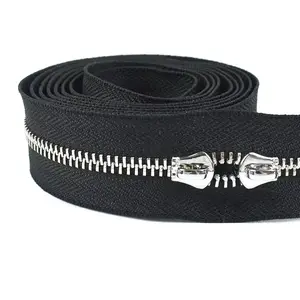 1-5Yards 3# 5# Metal Zipper Coil Zip by the Yard Clothing Replacement Zippers Backpack Decor Zips Repair Kits Sewing Accessories Meetee