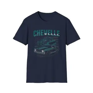 Chevelle SS 454 Shirt Vintage Teal Distressed Flag Classic Car Unisex Tee American