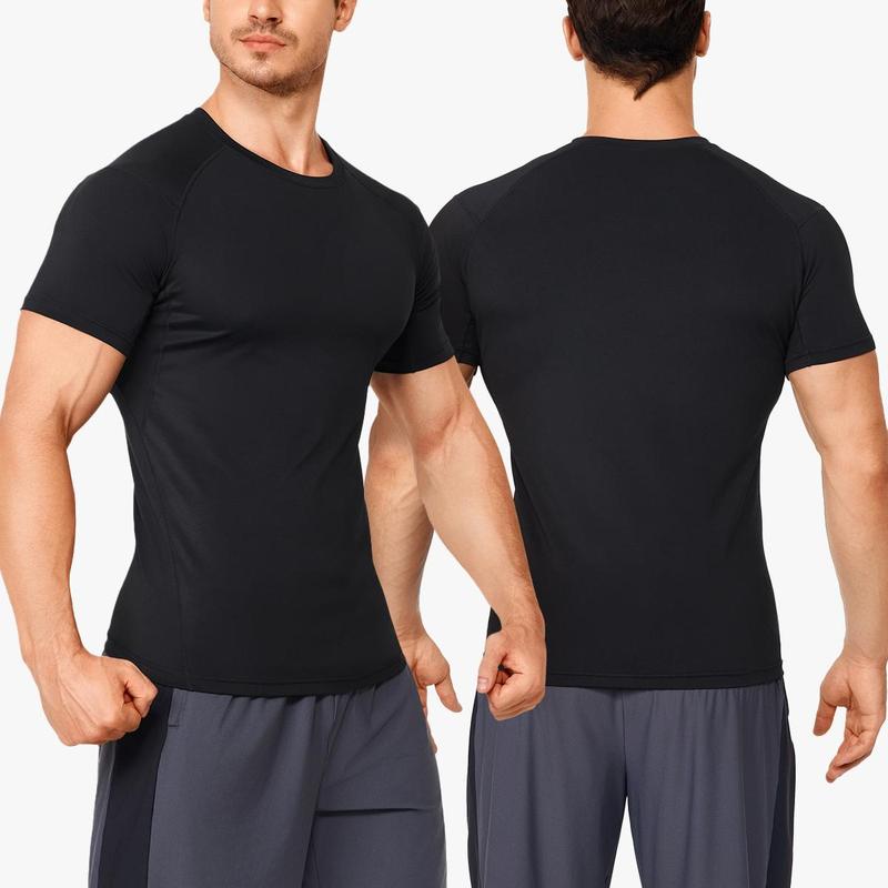 【LIVE】Nebility Men's Athletic Compression Short Sleeves Shirts High Elastic & Compression Wicking Workout Shirts for Enhanced Performance Summer Active Wear