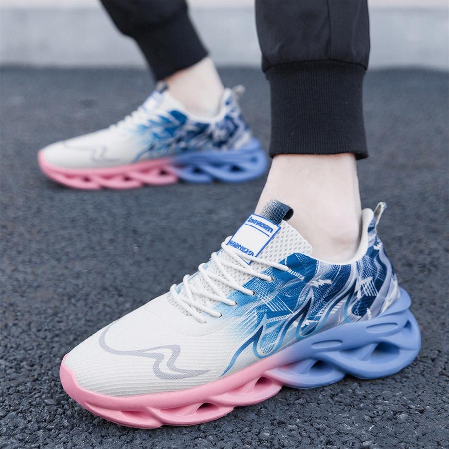 Men's casual sports shoes, gradient outdoor running shoes