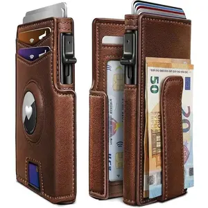 Men'S Slim Bifold Wallet - Genuine Leather RFID Blocking Wallet with Credit Card Slots, Bill Compartment & ID Window (Black), Minimalist Design, Ideal Gift for Father'S Day & Thanksgiving