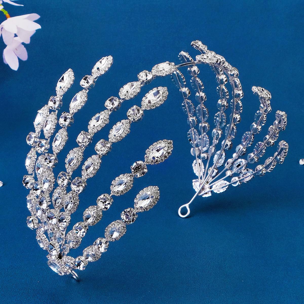 Wedding Crystal Headband, Wedding Rhinestone Headpiece for Brides, Bridesmaid, Party