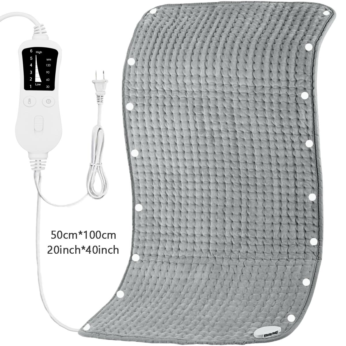 40"x20" Extra-Large xxl Heating Pad, Full Body Electric Heating Pad, Suitable for Back, Neck, Shoulders, Abdomen and Comfort During Women's Menstrual Period, Quickly Heats Up to 131°F, 6 Heat Levels, 4 Timers-Machine Wash, Christmas Gift, Dad, Mom,