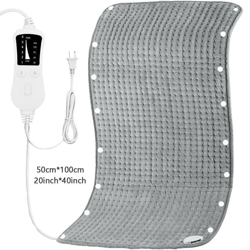 40"x20" Extra-Large xxl Heating Pad, Full Body Electric Heating Pad, Suitable for Back, Neck, Shoulders, Abdomen and Comfort During Women's Menstrual Period, Quickly Heats Up to 131°F, 6 Heat Levels, 4 Timers-Machine Wash, Christmas Gift, Dad, Mom,