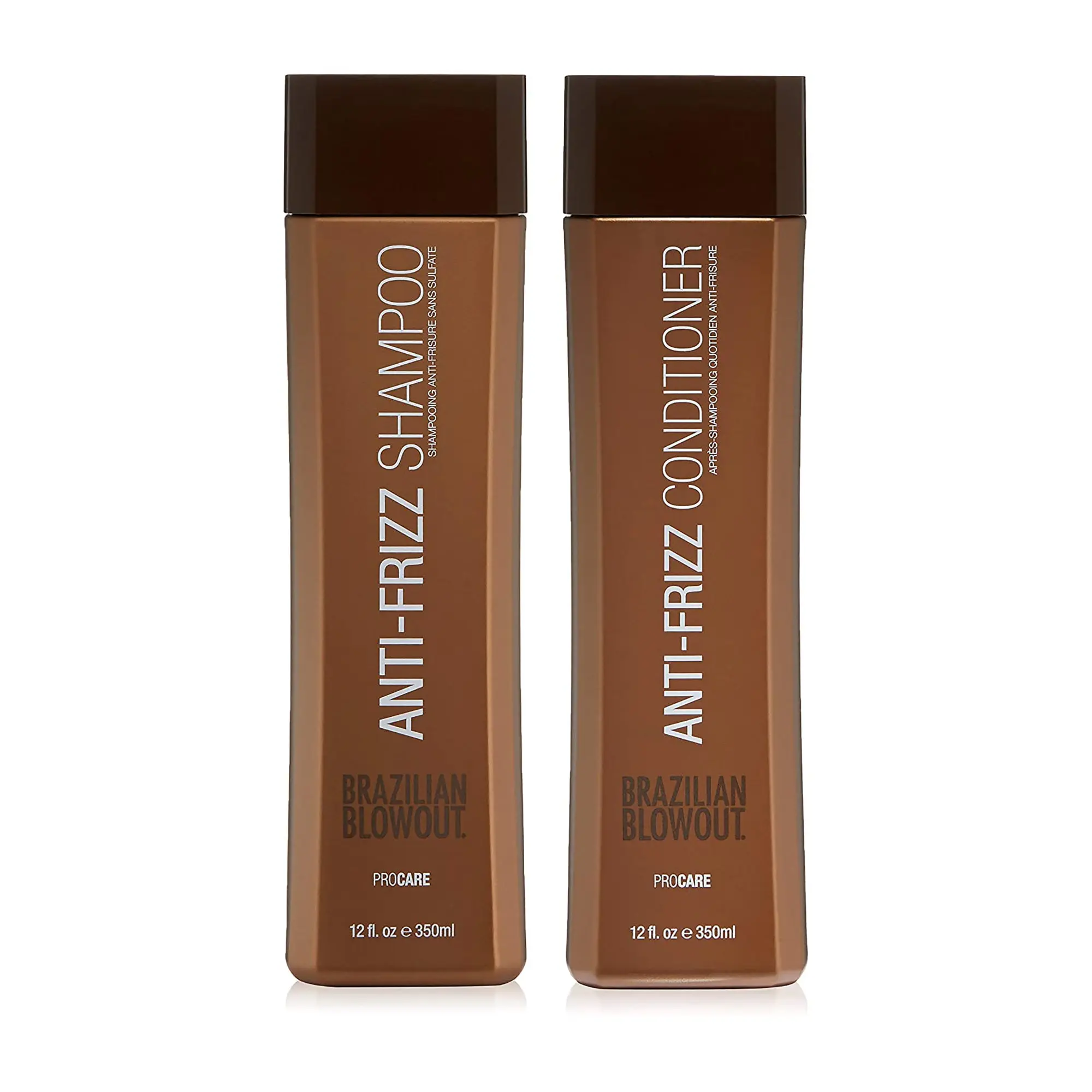 Brazilian Blowout Acai Frizz Control Haircare Set - Sulfate-Free Cleansing Shampoo, Moisturizing Conditioner, Amino Acid Hair Nutrition Fragranced Treatment, Cruelty-Free for Shiny Hair (12oz)
