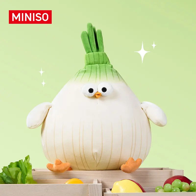 MINISO Dun Variety Series No.12 Unisex Cute Onion-Shaped Soft Huggable Stuffed Collectible, Kawaii Anime Manga Doll, Room Decor, Back to School Haul Gift for Fans