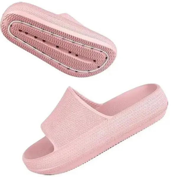 Unisex Cloud Slides, Thick Sole Pillow Slippers in Soft EVA with Arch Support, Non-Slip Waterproof Shoe for Indoor and Outdoor Use, Rubber, Slippers For Women, Ankle, Durable, Plain, Indoor/Outdoor, Open Toe, Slides For Women, Slip On, Year-Round, All Sea
