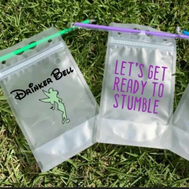 Adult Capri-Sun Reusable Drink Pouches with Colorful Straw