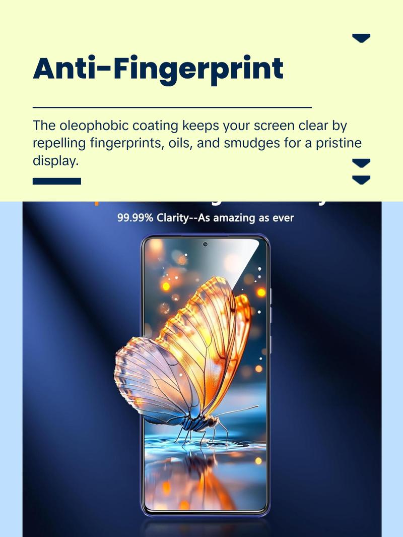 2 Pack Privacy Screen Protector for Motorola Moto G Stylus 5G 2025, Tempered Glass with Anti-Spy Feature, Sensitive Touch, Anti-Fingerprint, Easy Installation, No Bubbles, Case-Friendly Protection Crystal