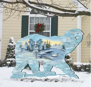 Polar Bear Wildlife Outdoor Decor by G. DeBrekht - Wildlife Holiday Decor - 8198225F