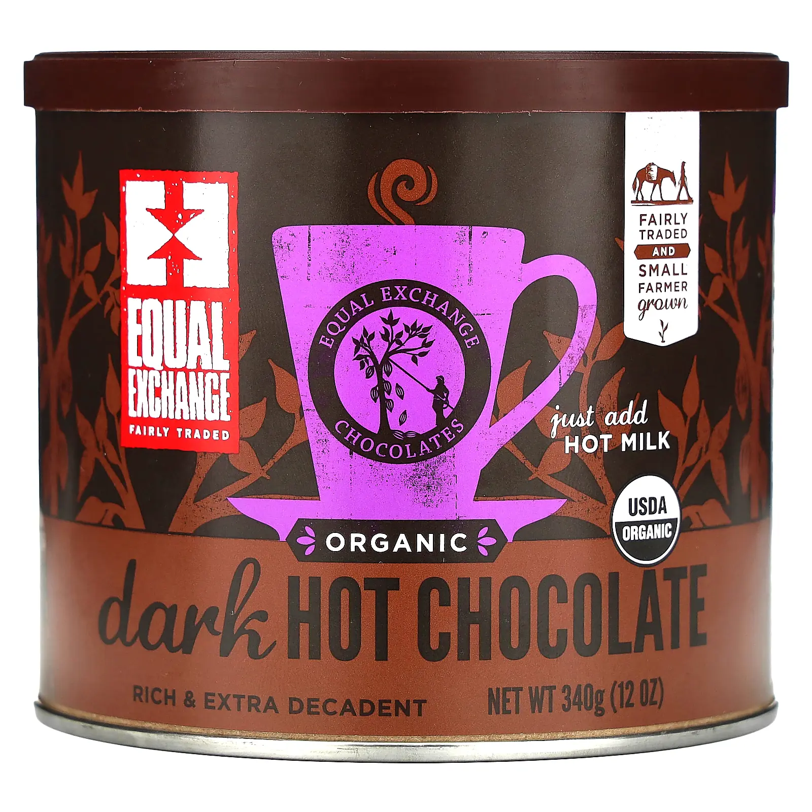 Equal Exchange Organic Dark Hot Chocolate, 12 oz (340 g)