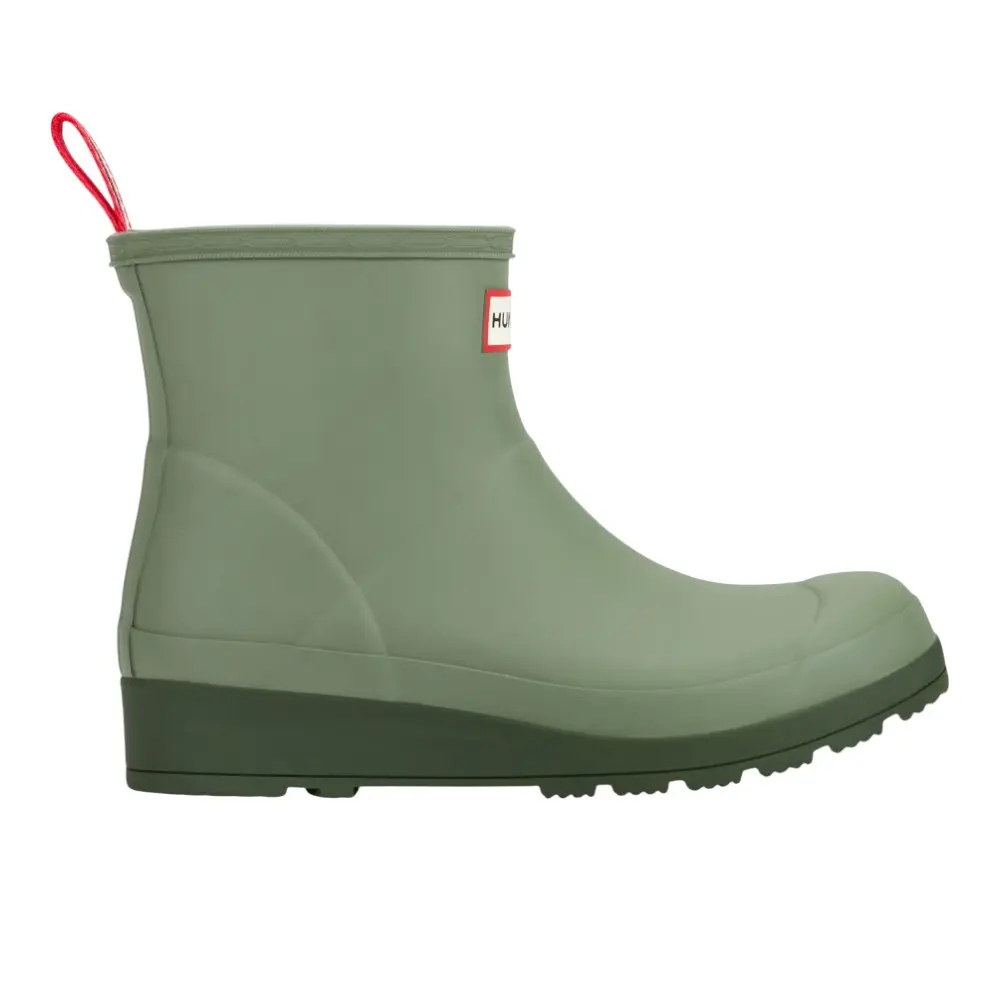 Hunter Womens Play Short Rain Casual Boots Ankle - Green