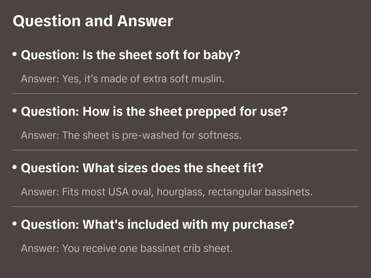 Extra Soft Bassinet Muslin Crib Sheet