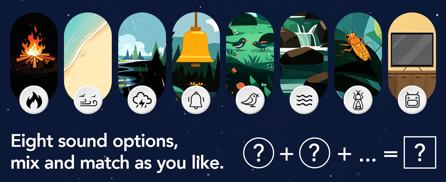 Takoo White Noise - Mixable 3 in 1 Speaker - Portable Sleep Aid, Sound Machine, 8 Adjustable Nature Sounds, Bluetooth Speaker, 30-Level Night Lights, 11 LED Ambient Breathing Lights, Timer, Bedroom Gadgets, Baby, Nursing, toddlers