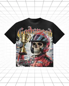 Godspeed Born To Be A Winner Skull Racer Vintage Graphic Tee