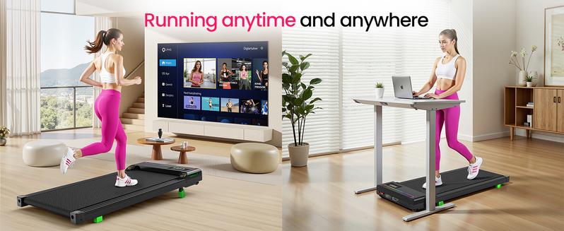 [Foldable Handle Bar with 6% Incline Brushless Motor Treadmill] Akluer Walking Pad,Foldable Handle Bar, large-area rubber running belt,Top speed reaches 4MPH ,Remote Control for Remote Adjustment