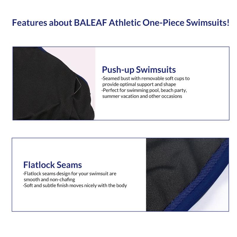 baleaf Women's Racerback Swimwear Multicolors Athletic Modest Bathing Suit Wetsuits