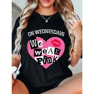 100% Cotton On Wednesday We Wear Pink Funny Valentine T-Shirt
