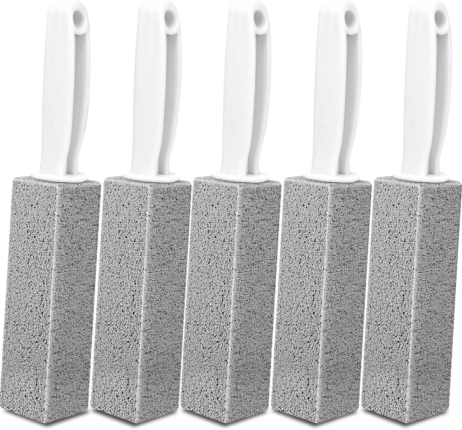 5 Pack Pumice Stone for Cleaning, Pumie Scouring Stick with Handle, Pumice Stone Toilet Bowl Cleaner, Hard Water Stain Remover for Toilet, Bathroom, Kitchen Sink, Grill