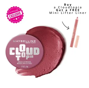 CloudTopia Cheek and Lip Mousse - Sheer-to-Bold, 14hr Wear, Blurred Finish, Transfer-Resistant, Maybelline New York
