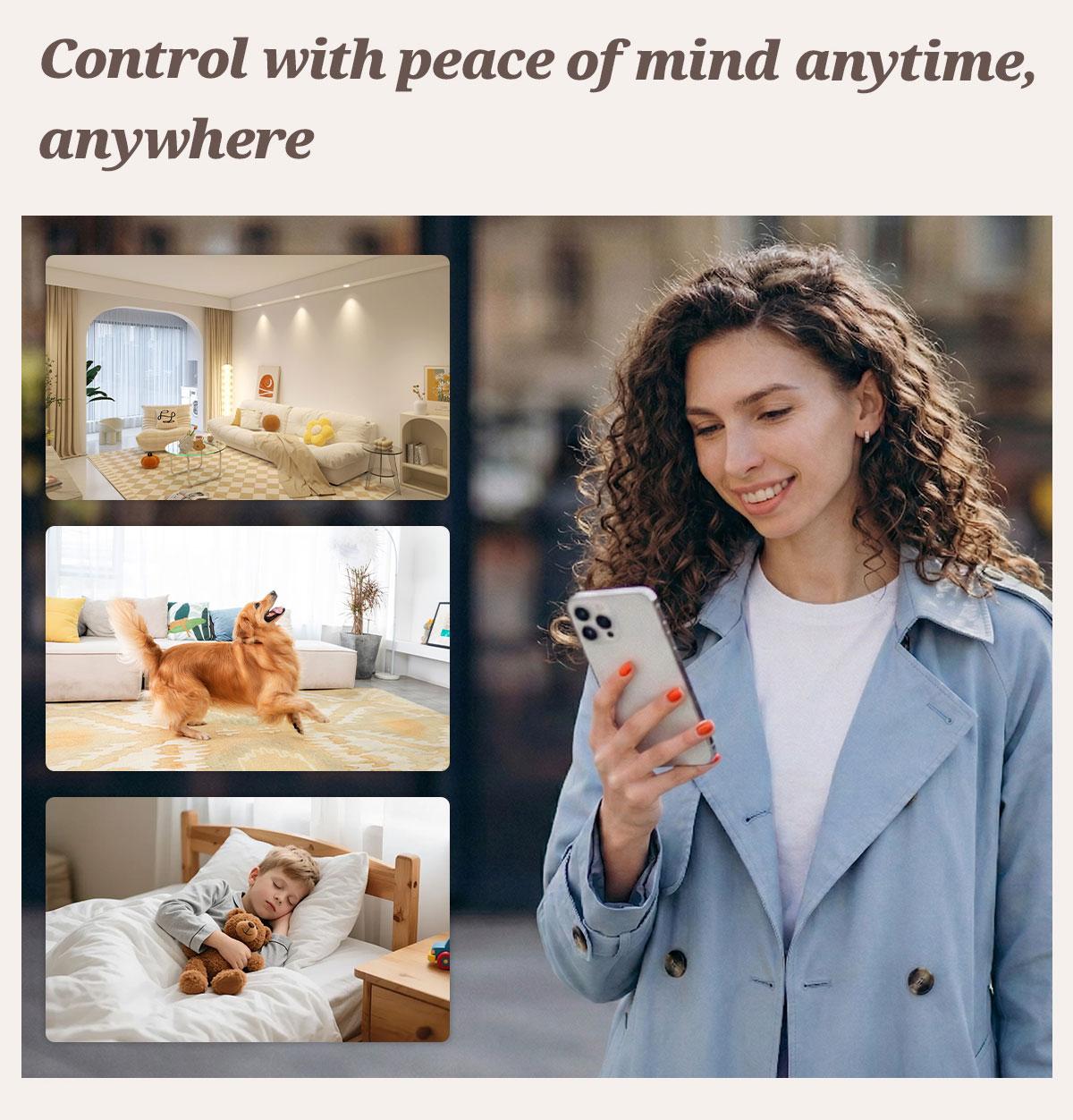 Flycloud F0 Mini WiFi Home Camera 1080P Full HD, Plug-in & Rechargeable, Night Vision, APP Alerts, Motion Detection for Home, Baby & Pet Monitor