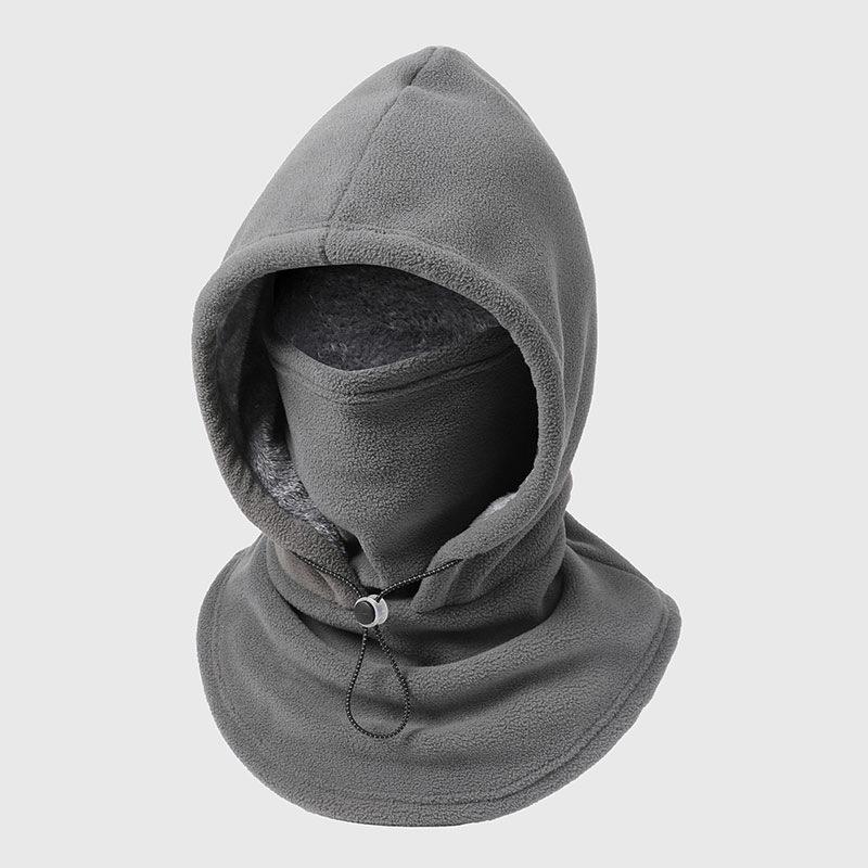 Multifunctional Outdoor Winter Warm Hat with Integrated Neck Strap Cycling Face Mask Sports Ski Headgear Windproof Fleece-Lined Balaclava for Cold Weather Activities-YY0