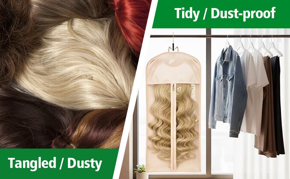 Wig Storage Bags & Wig Milk Spray Set - Safeguard Your Wigs with Easy-to-Use Bags & Maintain Shape with Special Formula - Limited Time Offer Buy 1 Get 3 Free