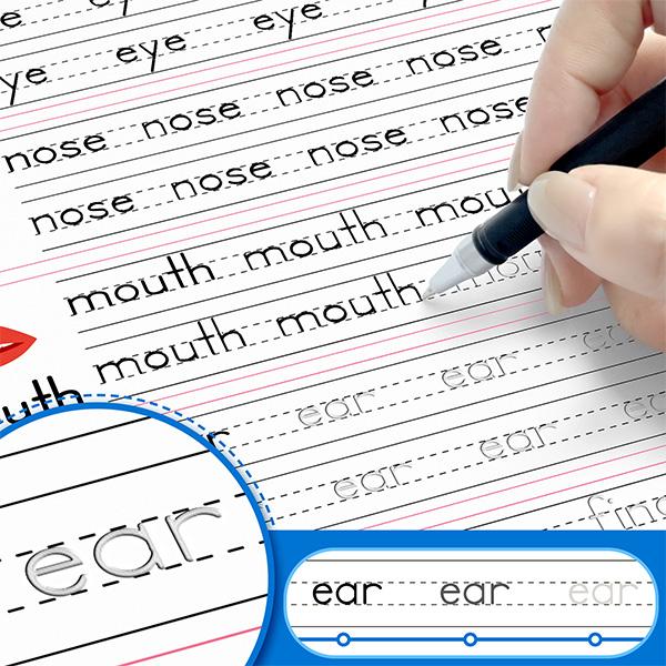 2026-TIMEX Reusable Grooved Handwriting Workbook for Kids, Learning Materials, 6 Books–Early Elementary,Math, Words, Drawing –Gift for Child,Easter's Day