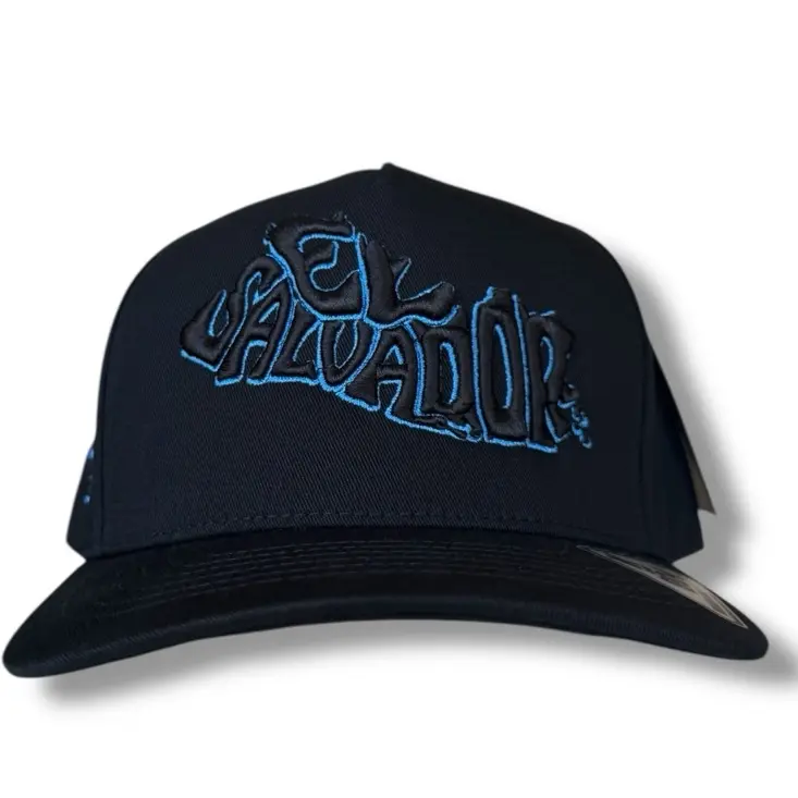 Unisex Adjustable Fit El Salvador Baseball Cap - Black Sport Hat with Embroidered Country Logo, Customizable for National Pride, Everyday Wear