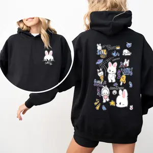 SKZ 2 Sided Shirt, Cute SKZ Shirt, Graphic Trending Kpop 2026 Shirt Cotton Fabric Fit Top