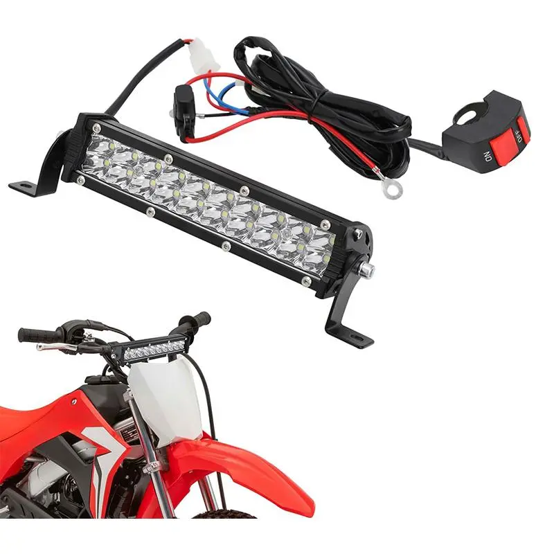 Motorcycle Headlight, 60W 2500LM Led Front Lights Replacement Headlight Headlamps, Universal Headlight Bar for Most 7/8" Handlebar CRF110 KLX140 KLX110 TTR110 TTR110E