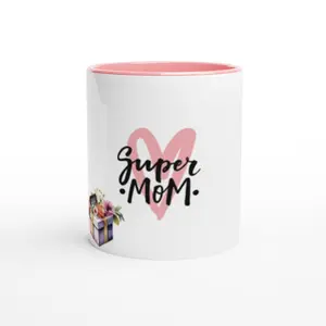 White 11oz Ceramic Mug with Color Inside