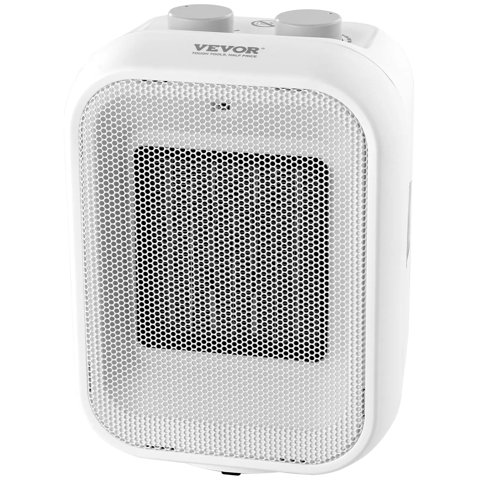 【Summerfinds】VEVOR Portable Electric Space Heater with Thermostat 1000W/1500W 2-Level Adjustable Quiet Ceramic Heater Fan9 in Tip-Over Shutdown Flame-Retardant PP Small Heaters for Office Room Desk Indoor Use