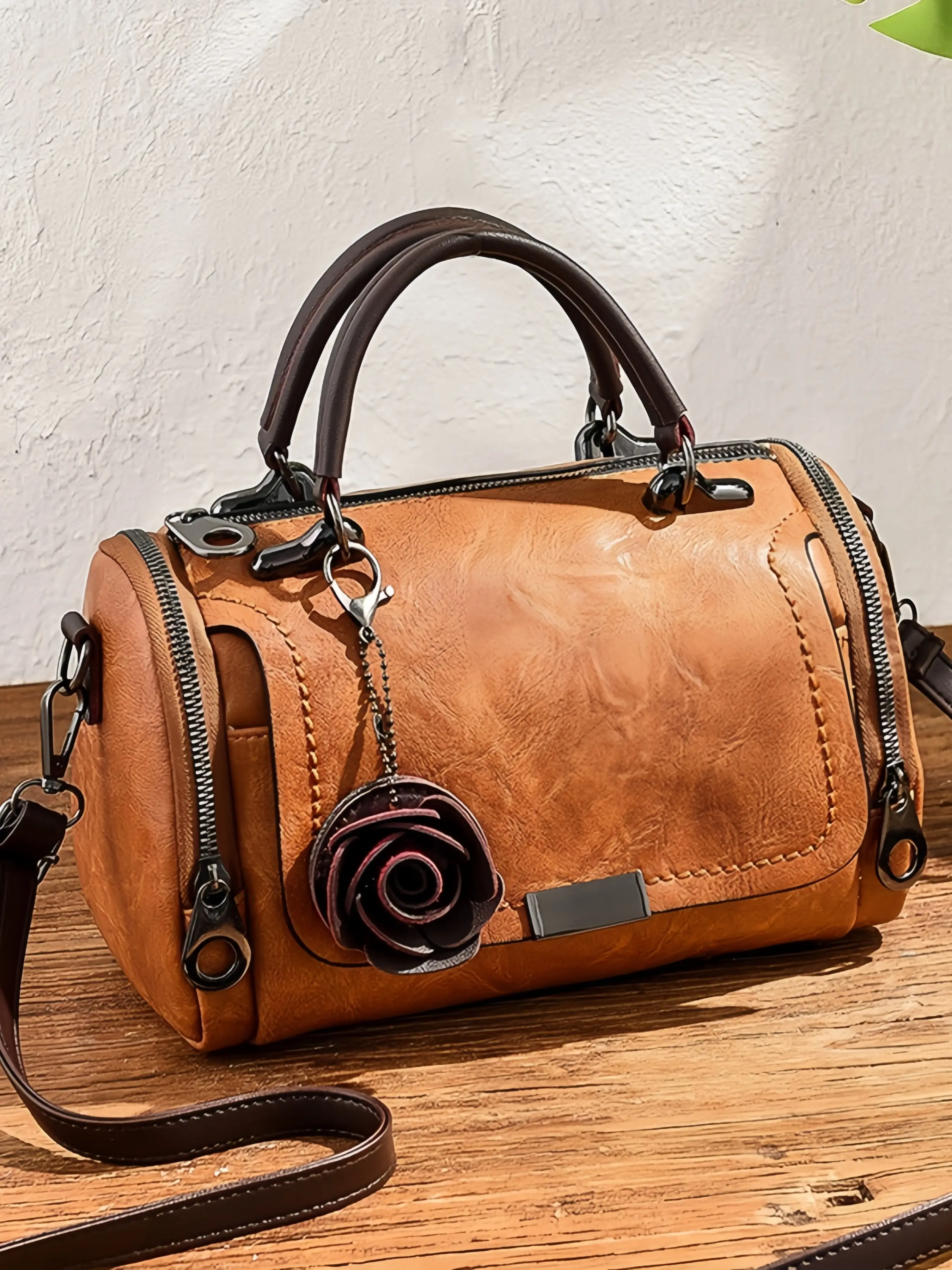 Vintage Floral Handbag with Multiple Compartments, Perfect for Daily Commute & Dates, Casual Commuter Satchel Bag for Women, Stylish & Roomy Daily Bag, Casual Shoulder Purse, Aesthetic Shoulder Bag