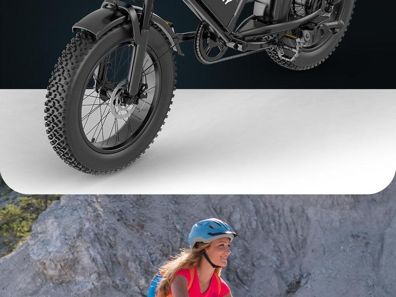 su8-01 Electric ebike |PeakPower 1500W | Full Suspension | TopSpeed 31 MPH | Range 40-70 Miles 48V 18Ah Removable Battery| 2-Seater Design | LED Headlights | 20Inch All-Terrain Fat Tires |UL 2849Certified ebike ebike e bikes bicicleta electrica speed