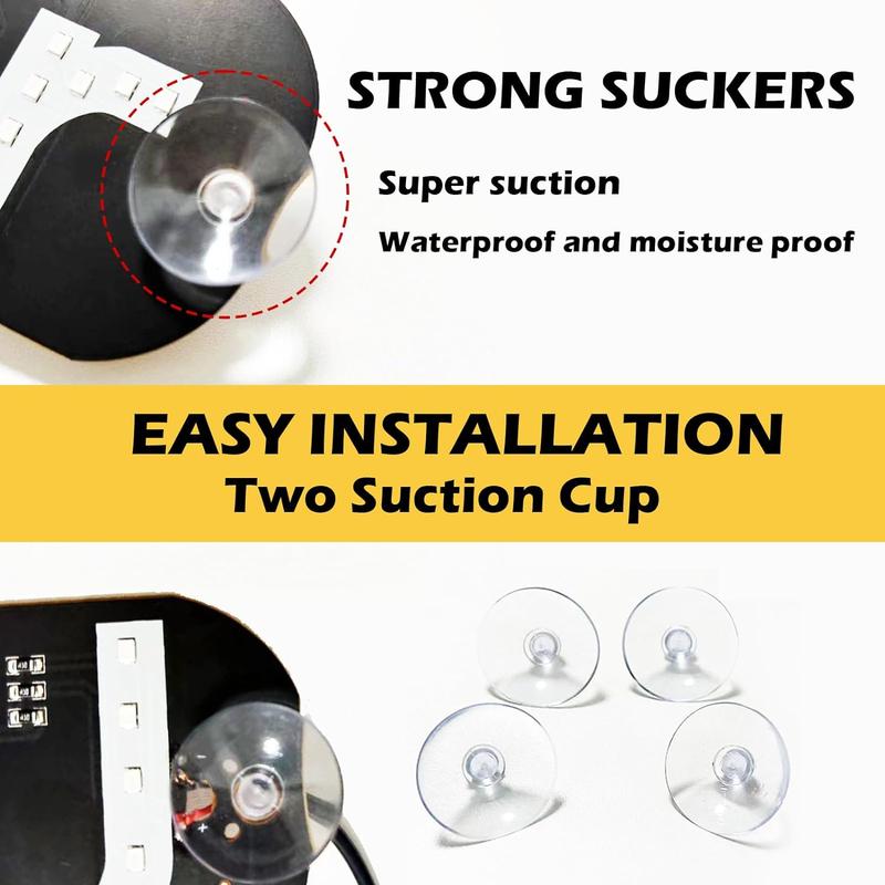 Car Interior Stickers Light Signs for Car, Glow Green Led Sign for Car Windshield, Decal Stickers with Suction Cups Flashing Hook Cab Indicator Illuminated Sign Decor, Switch Control by USB, Fit All Cars