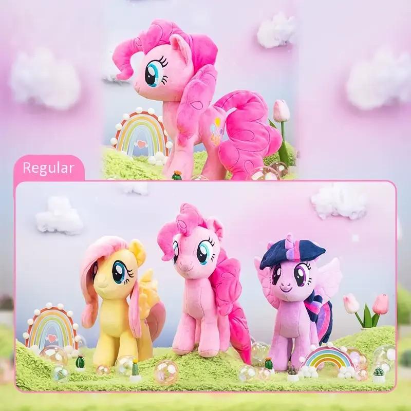 MINISO My Little Pony Collection Plush Toy - Twilight Sparkle Apple Jack Rarity Pinkie Pie Flutter Shy Rainbow Dash Soft & Cuddly Stuffed Animal MLP Plushies Christmas Ideal Holiday Gift for Kids Girls Sisters Students Fans Valentine Gift for Girlfriends