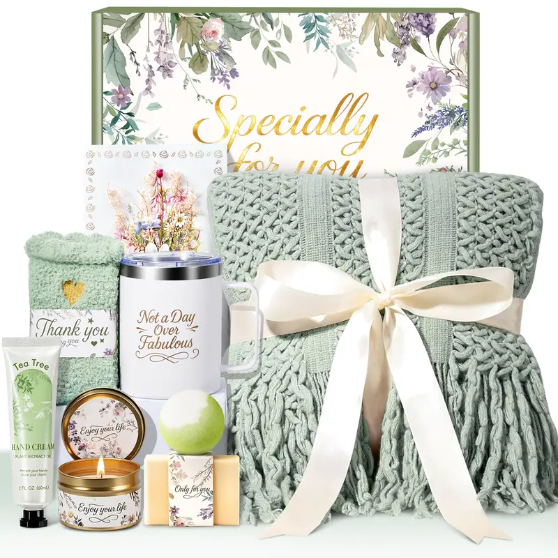Valentines Day Gifts for Her Mom Wife Girlfriend – Birthday Gifts for Women Spa Care Package | Get Well Soon Gift Basket, Thinking of You Sympathy Gift Box for Friend, Sister, Grandma