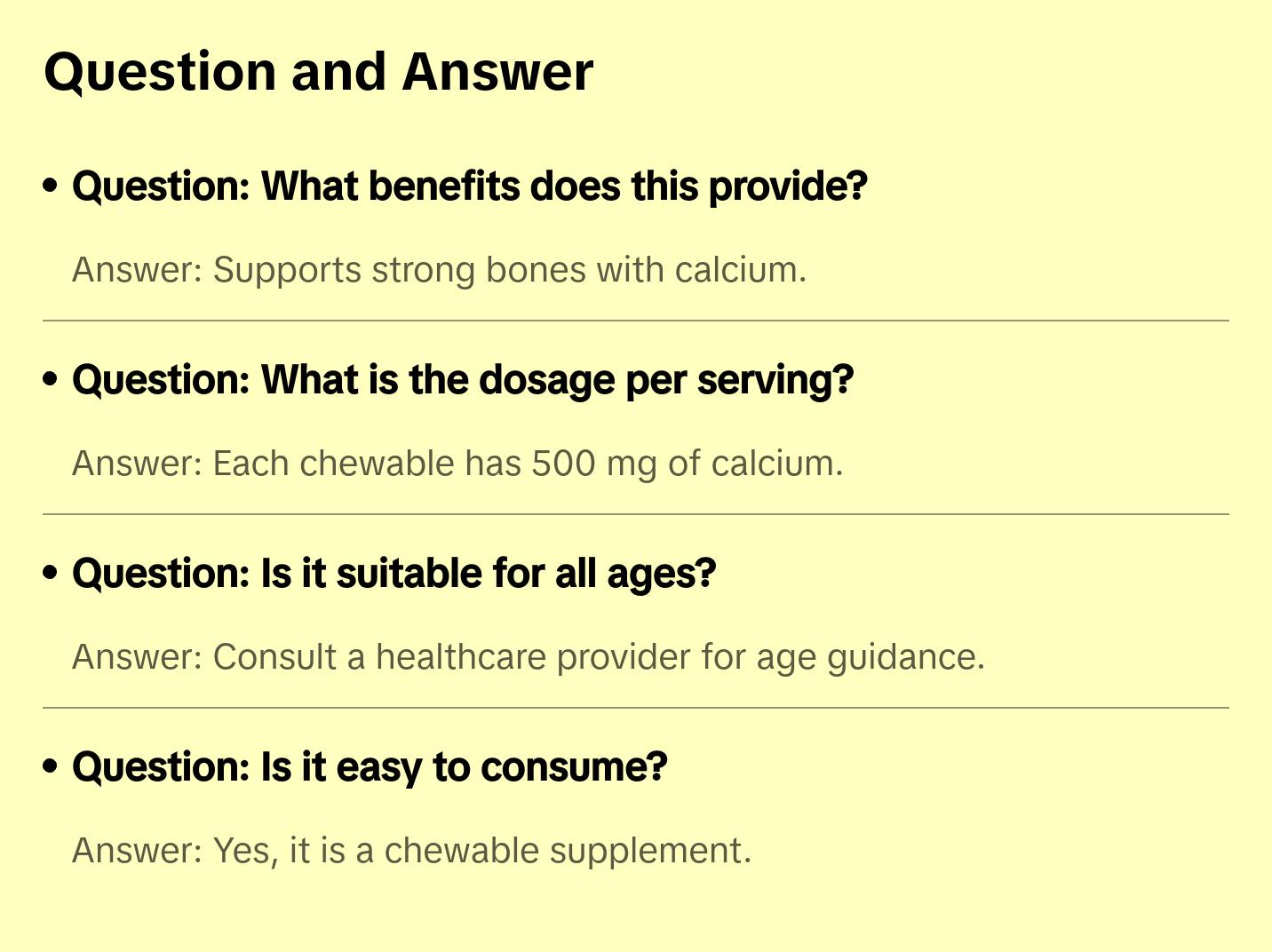 Calcium Citrate+ Chewables 500 mg