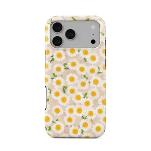 BURGA Pure Bliss - Daisy Case for iPhone 17 16 15 14 13 12 11 Pro Max & Plus | Aesthetic Phone Case | Teddy Phone Cace | Summer Trendy 2025 | Teenage Girl Gift Smartphone