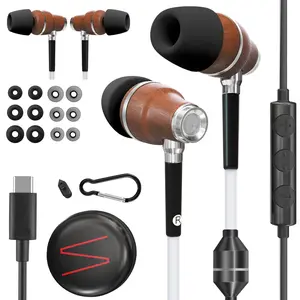 Symphonized Premium Airtube Headphones EMF Blocker Earbuds, 3D Sound, Microphone Volume Control, 8mm Bass Drivers Granting High Audio Quality Earphones